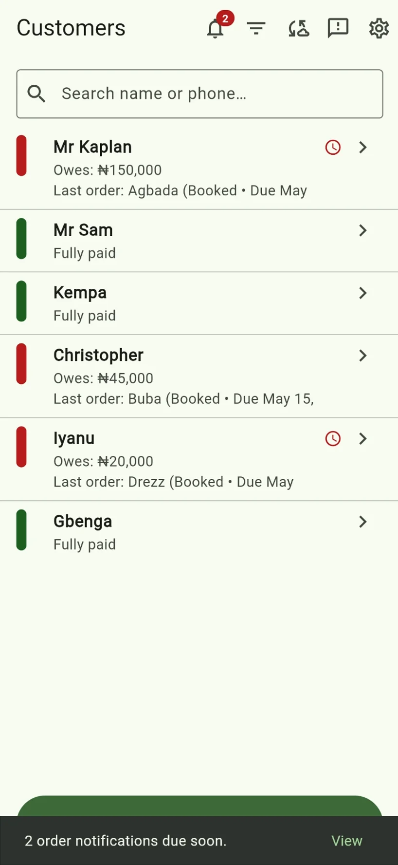 App on a phone